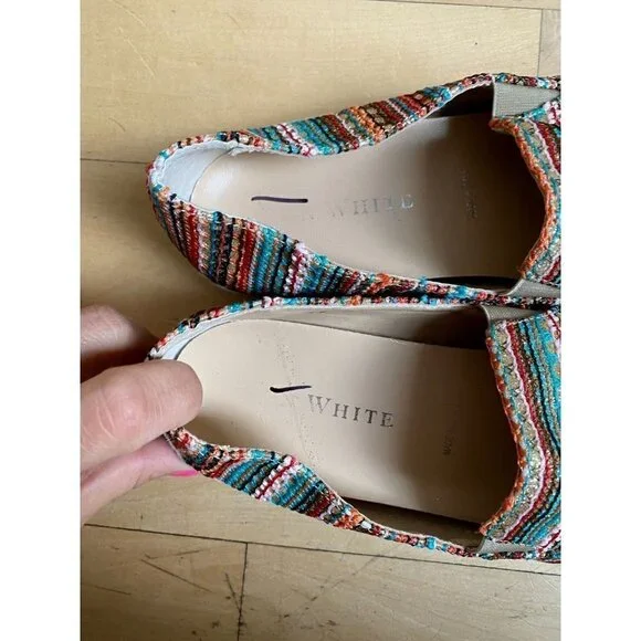 RON white Women Multi Stripe "Delilah" Espadrille Loafer - Picture 4 of 9